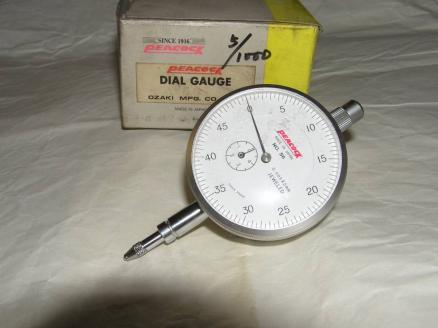 ダイヤルゲージ（peacock)　目量0.005ｍｍ