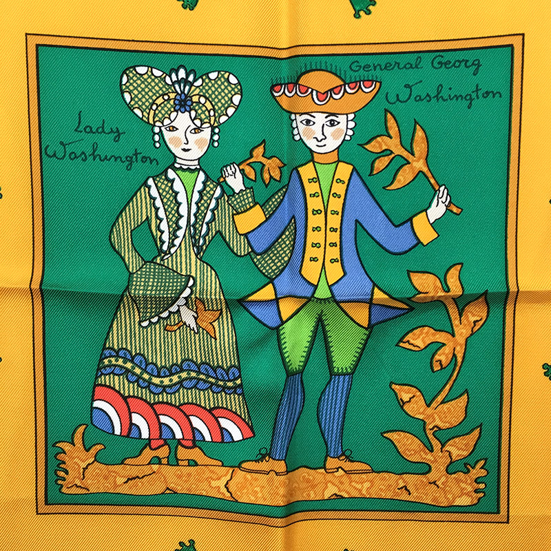 ■美品■ エルメス カレ 90 古き良き アメリカ レディース EARLY AMERICA Aランク 【中古】