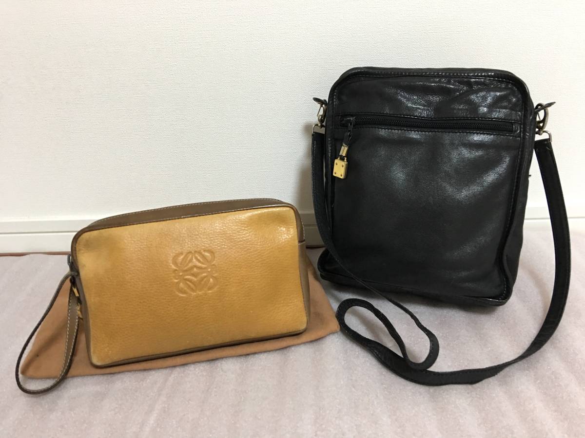 LOEWE ロエベ ショルダーバッグ/ポーチ レザー ２点セット