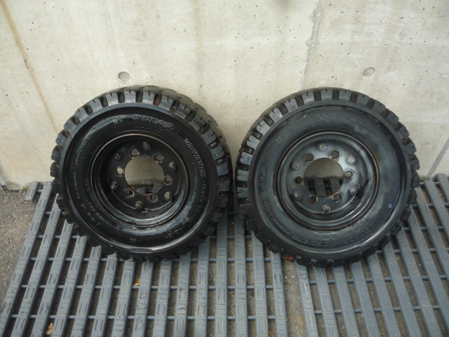5.00×8　フォークリフトノーパンクタイヤ2本セット　ニチユ　ＦＢ15ＰＮ