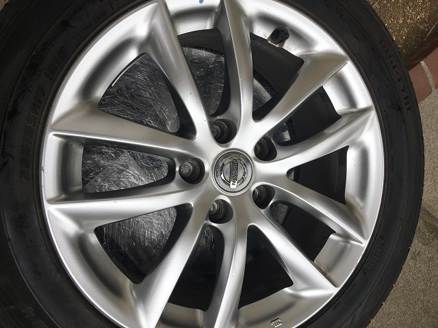 スカイライン　V35 使用可　225/55R17 101W 5穴　LEMANS LM704 4本　2014年　アルミ付きタイヤ
