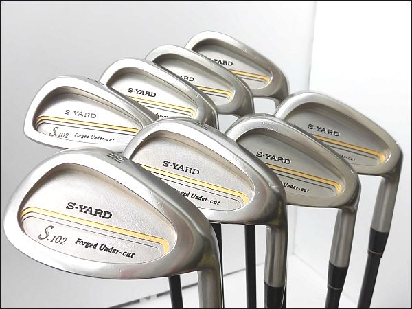 中古 セイコー S-YARD S.102 アイアン8本 (#5-9.PW.AW.SW) NEW DESIGNED GRAPHITE SHAFT R ●