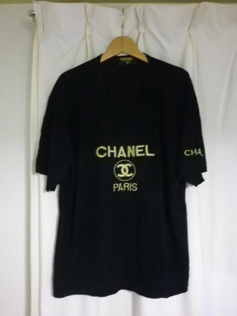 ブート chanel tシャツ 古着 ブートレッグ CHANEL シャネル 刺繍ロゴ
