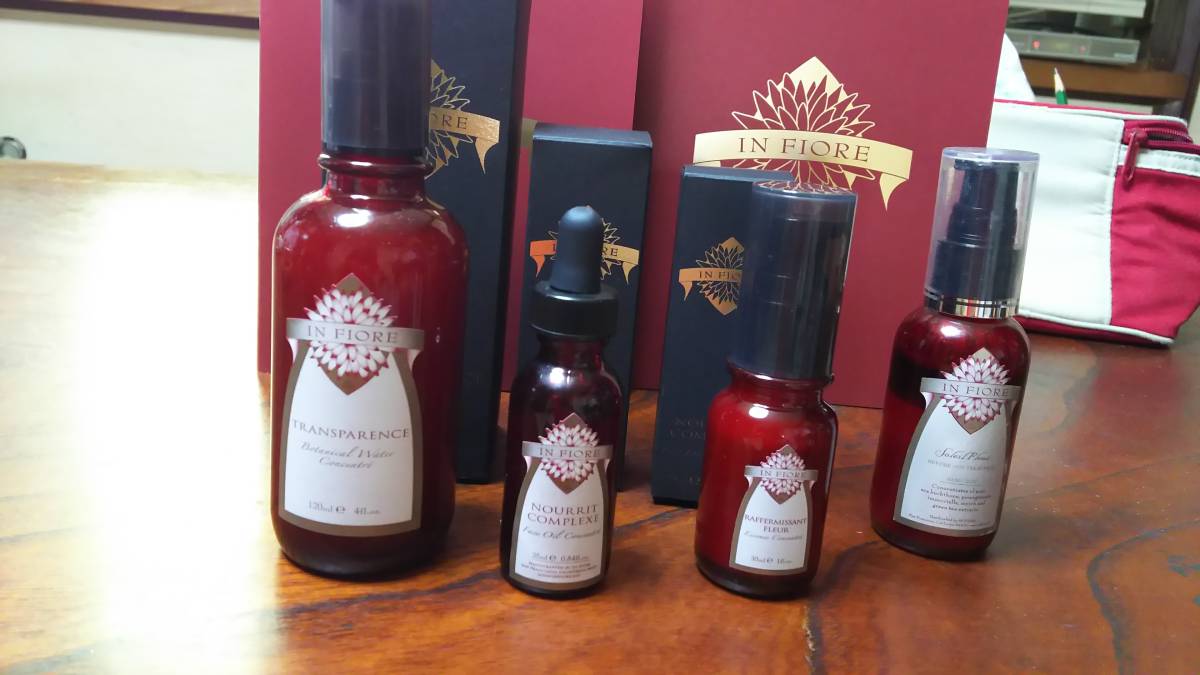 IN FIORE インフィオレ　オイル、ローション、スペシャルケア４点セット　３日使用のみ2点と新品１点、８割１点