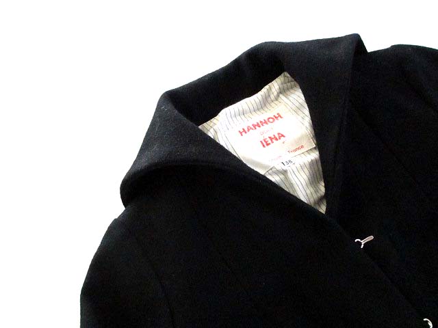 イエナ IENA ウールベルテッドコート ウールコート 黒 ブラック M 38