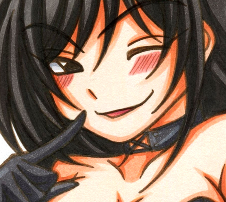 バ*ー様 手描きイラスト オリジナル【春色うさみみパーティー】 同人手描きイラスト◇色紙◇オリジナル『ボンデージなバニーさん
