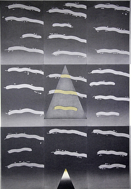 ■黒崎彰 【星の軌跡】 木版画 サイン有り エディション有り