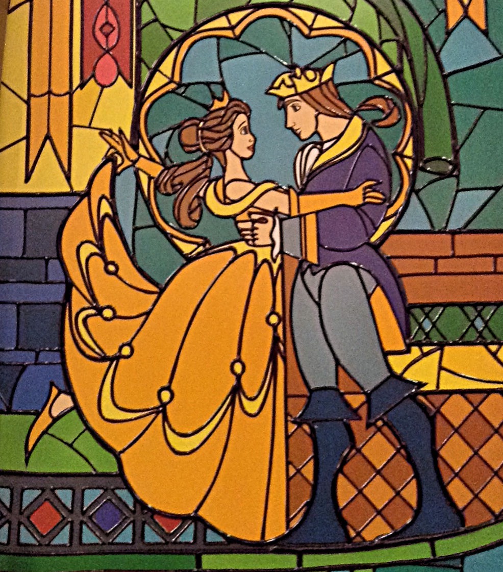 日本未発売 美女と野獣 ステンドグラス 海外限定 代金引換可 先送り対応可能_1