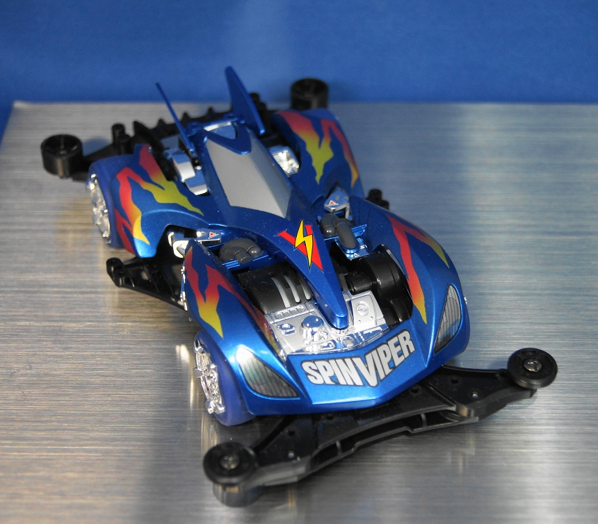 タミヤ ミニ四駆　スピンバイパー パールブルースペシャル 　塗装済み完成品