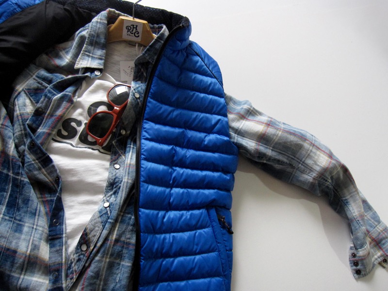 【BANANA REPUBLIC バナナリパブリック】ダウンベスト ブルー M!!