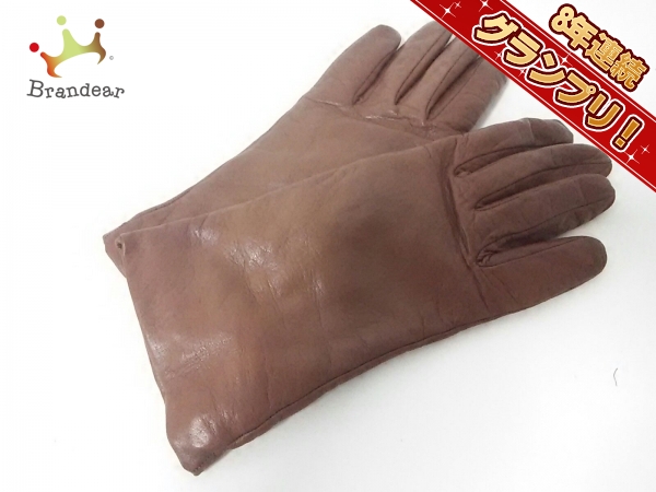 セルモネータグローブス Sermoneta gloves 手袋 7 レザー×カシミヤ