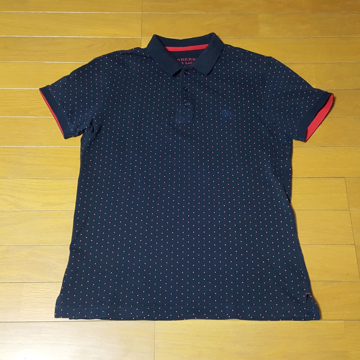 大人気！美品！　ドット柄　半袖ポロシャツ　サイズ3（L）