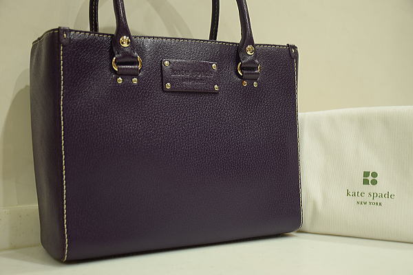 本物■ケイトスペード■レザー■ハンドバッグ■トートバッグ■パープル■1円/1スタ/赤字覚悟/完全売切/爆安/最落なし