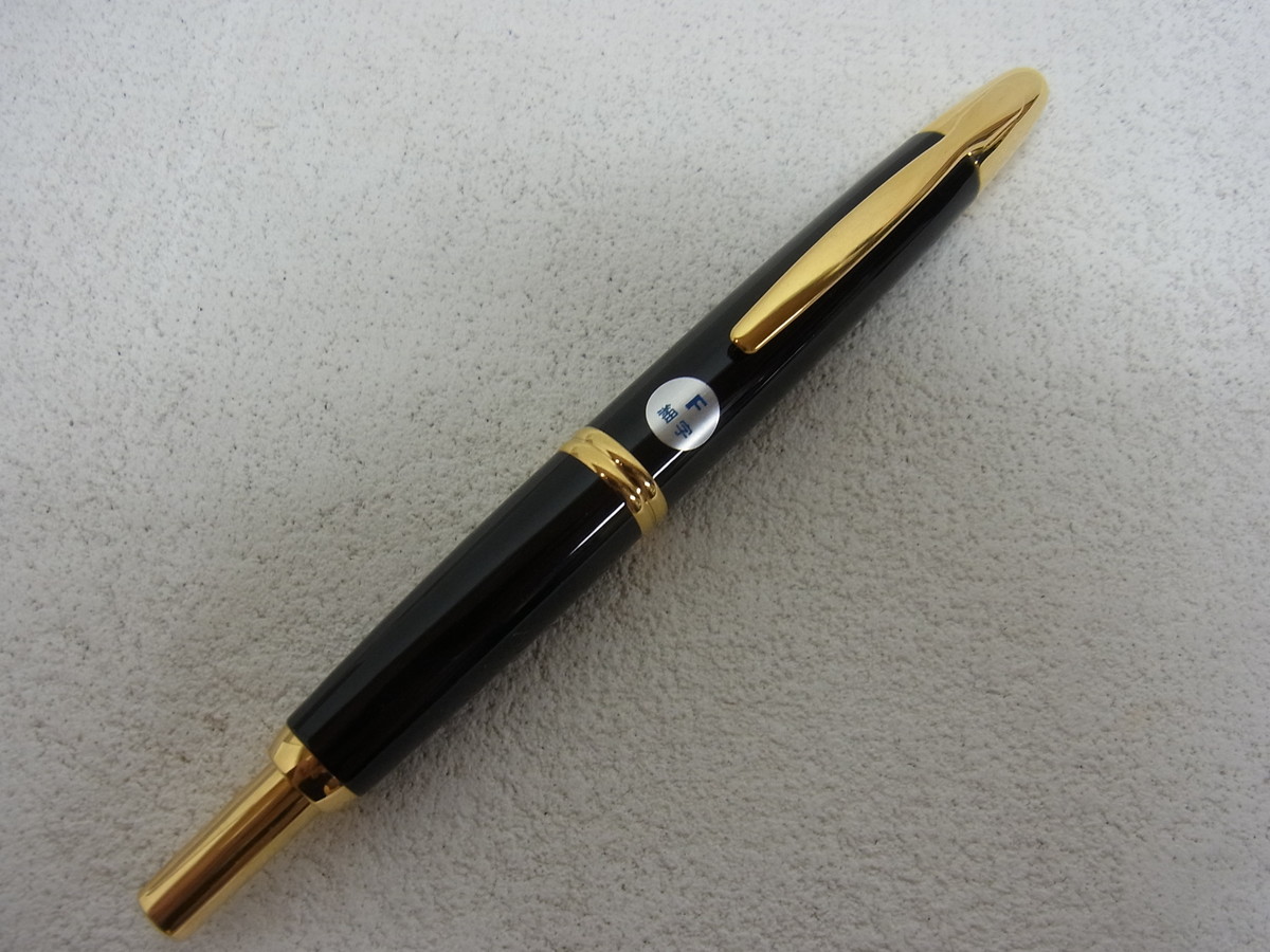 216 PILOT/パイロット ノック式万年筆 ペン先(F細字)18K750刻印 美品