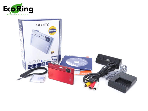 1円 超美品 ソニー DSC-T900 サイバーショット デジタルカメラ レッド 家電 HC887