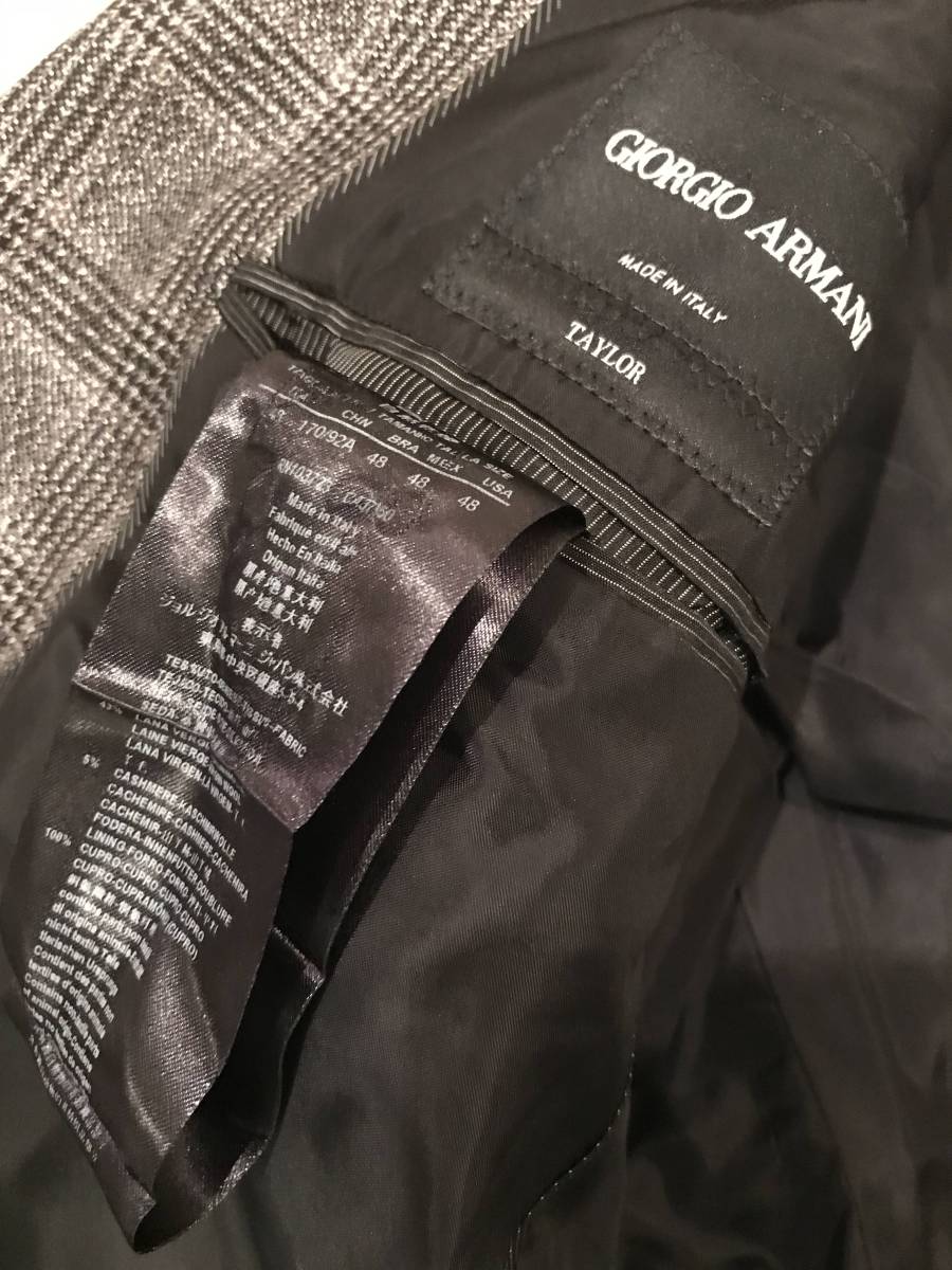 アルマーニ黒タグ シルクカシミヤブレザー 美品GIORGIO ARMANI 
