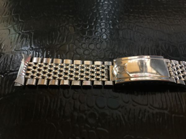 OMEGA　SS　オメガ　ステンレス　純正7連ブレスレット　Ref.1068　取り付け幅18mm　フラッシュフィット523