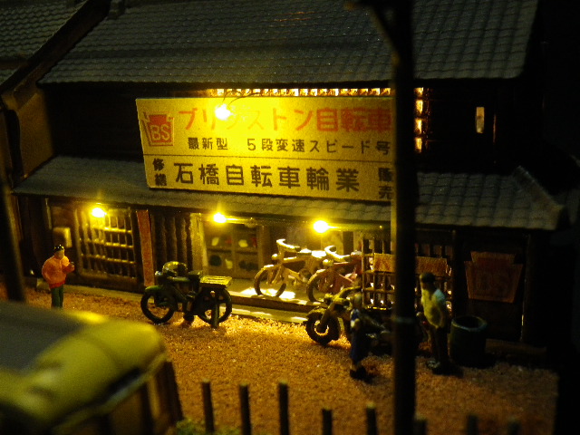 1⁄150 1/150ジオラマ『昭和の街並み』 古い街並みとチンチン電車