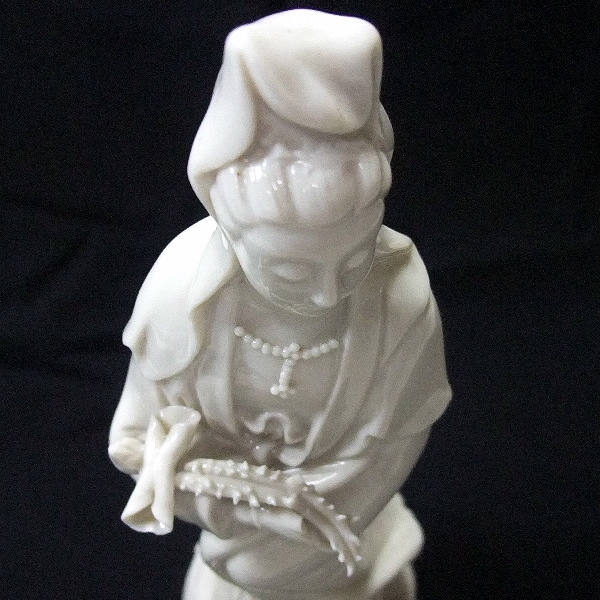 卍仏教美術 □仏具 白磁 観音菩薩像 古美術□ И徳化窯 『 卍仏教美術 □仏具 白磁 観音菩薩像 古美術□ И徳化窯 『