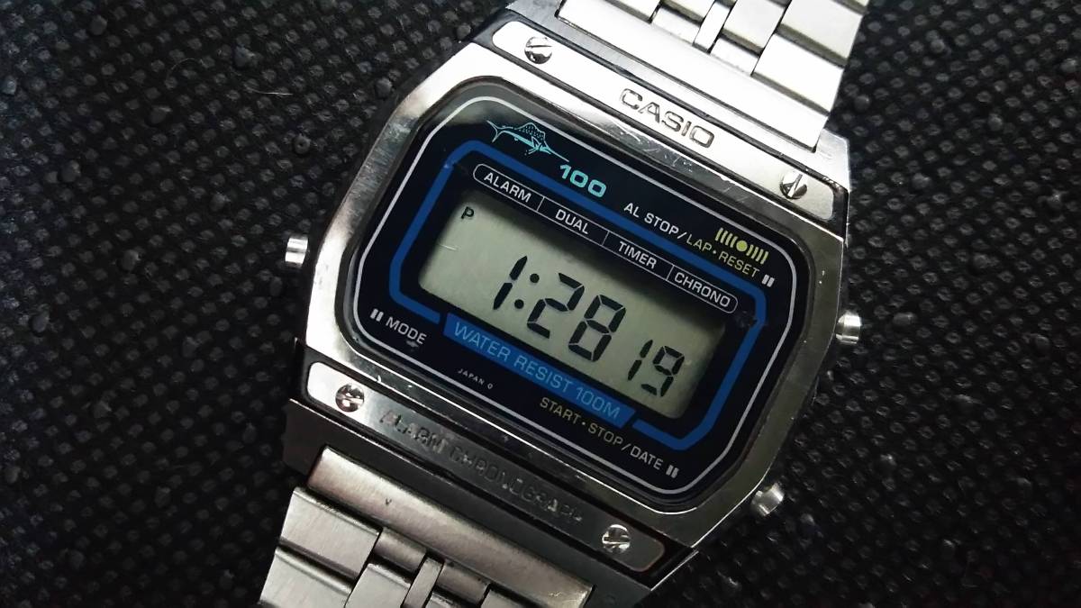 希少 カシオ デジタル カジキ アラームクロノグラフ 145 WS-710 動品 