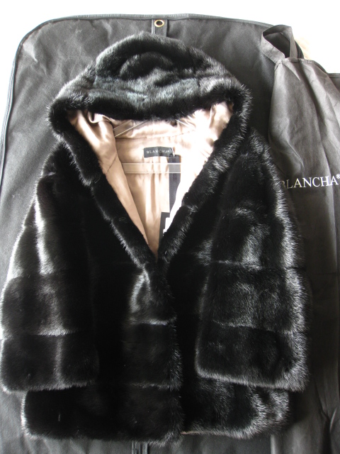 即決　新品タグ付　定価124万円　アパルトモン ドゥーズィエムクラス BLANCHA ブランカ最高級フード付きミンクファー毛皮コート☆40
