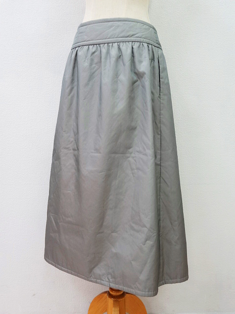 トリココムデギャルソン ナイロン 中綿 ラップスカート シルバー レディース 巻きスカート ギャザー 台形 tricotCOMMEdesGARCONS　C525