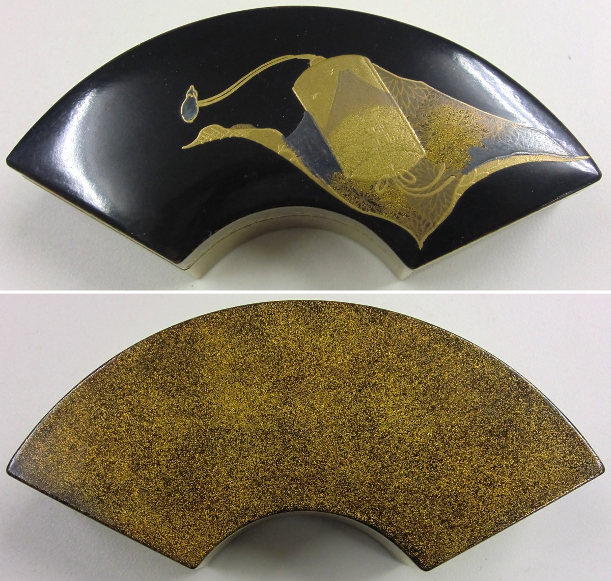 漆器 根付 8.5×6.5× 江時代 金蒔絵丸干支図五段印籠