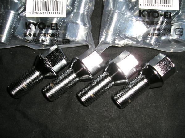 KYO-EI　ラグボルト クロームメッキ　 M14 X P1.5 17HEX　テーパー60° 　首下28mm　全長52mm 　300-17　20本