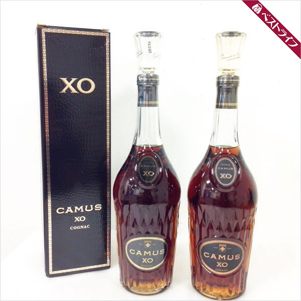 1円 本物 CAMUS カミュ XO ロングネック ボトル 700ml 40% コニャック ブランデー 2本セット お酒【030】