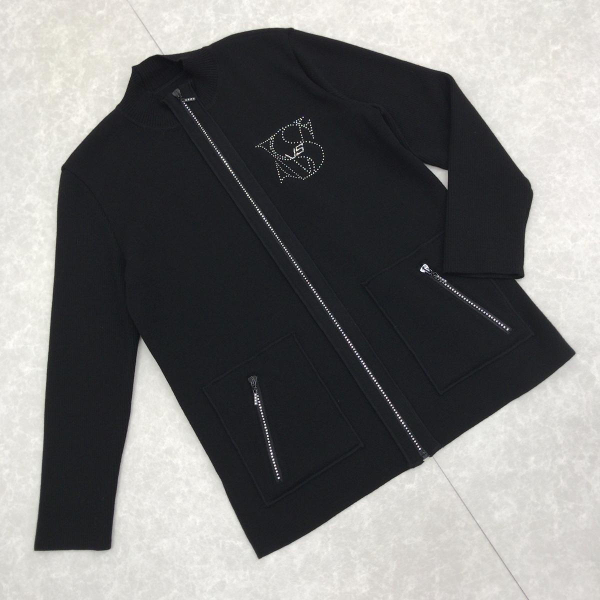 VALENZA PO SPORTS バレンザポー ニットジャケット 40/L 黒 ブラック 
