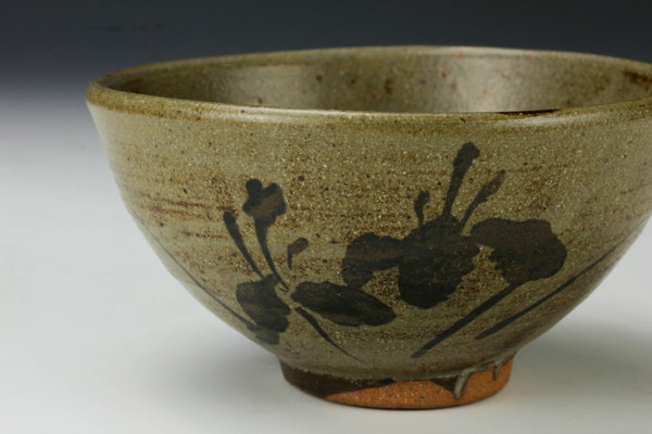 【佳香】楠部弥弌 鉄絵茶碗 茶道具 共箱 本物保証