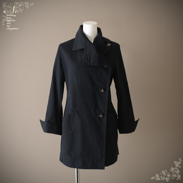 【人気SALE，本物保証】 Vivienne Westwood red label/ヴィヴィアン ウエストウッド レッドレーベル/2/M相当/日本製変形ジャケットコート/ブラック/黒/秋冬(コート)｜売買されたオークション情報、yahooの商品情報をアーカイ 女性用