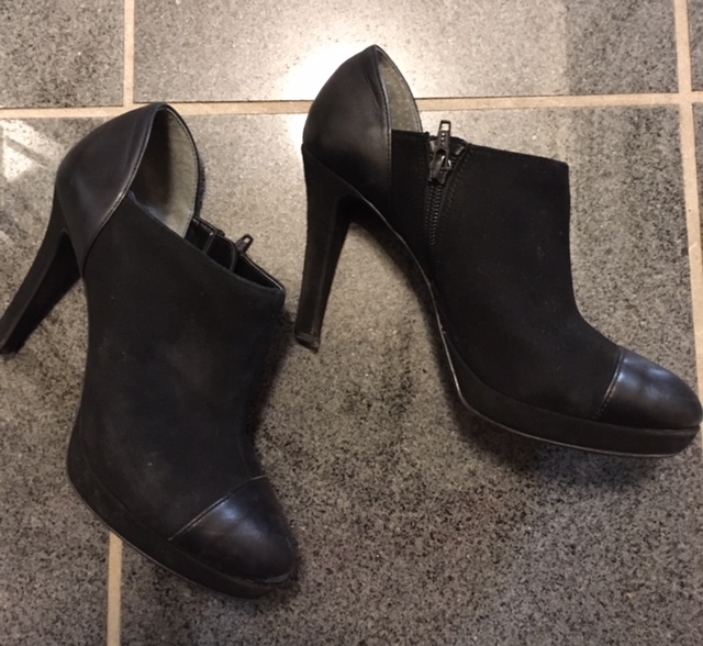 DIANA リアルレザーコンビブーティー ダイアナ 23.5cm ブラック