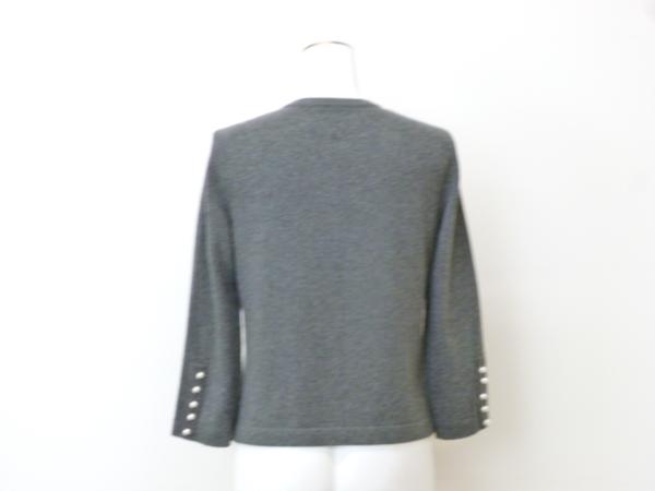 FOXEY パールエンブロイダリーカーディガン 38 チャコールグレー  