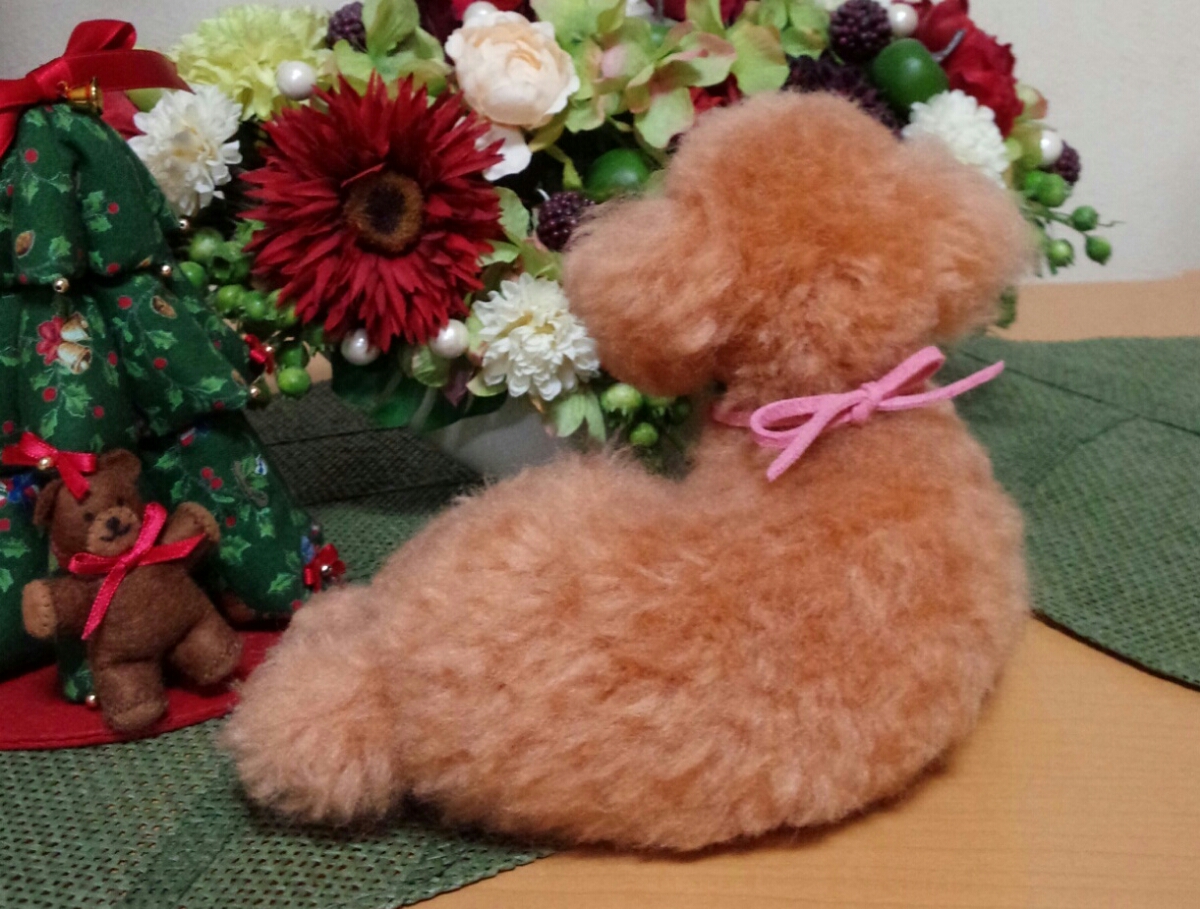 羊毛フェルト 犬 トイプードルアプリコット 【公式通販】