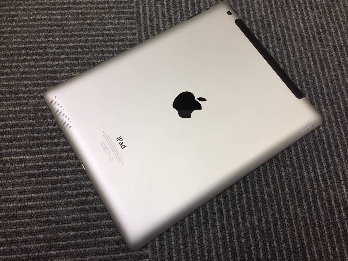 【ジャンク】iPad第4世代　128GB A1460 ♪au iPad 第四世代 Wi-Fi Cell GB数不明 ホワイト A1460 ジャンク品
