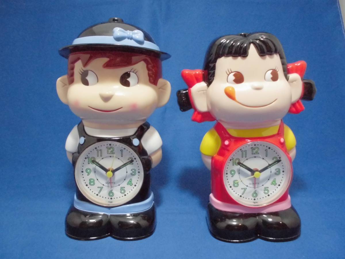 希少品　ペコちゃん・ポコちゃん　目覚まし時計　セット売り