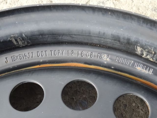 スチール 即決 日産純正スチール 15in 5.5J +40 4/100 ティーダ Y12ウイングロード *1222 ホイール 4本 日産 純正 15×5.5J 4穴 100 +40 ハブ