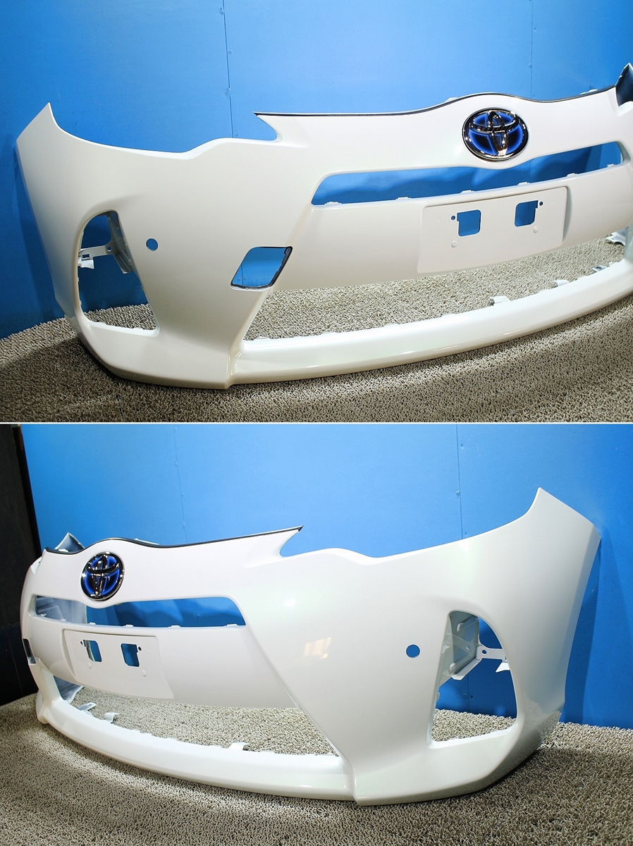 NHP10 前期 アクア 純正 フロントバンパー 52119-52620 ライムホワイトパールクリスタルシャイン 082 ☆