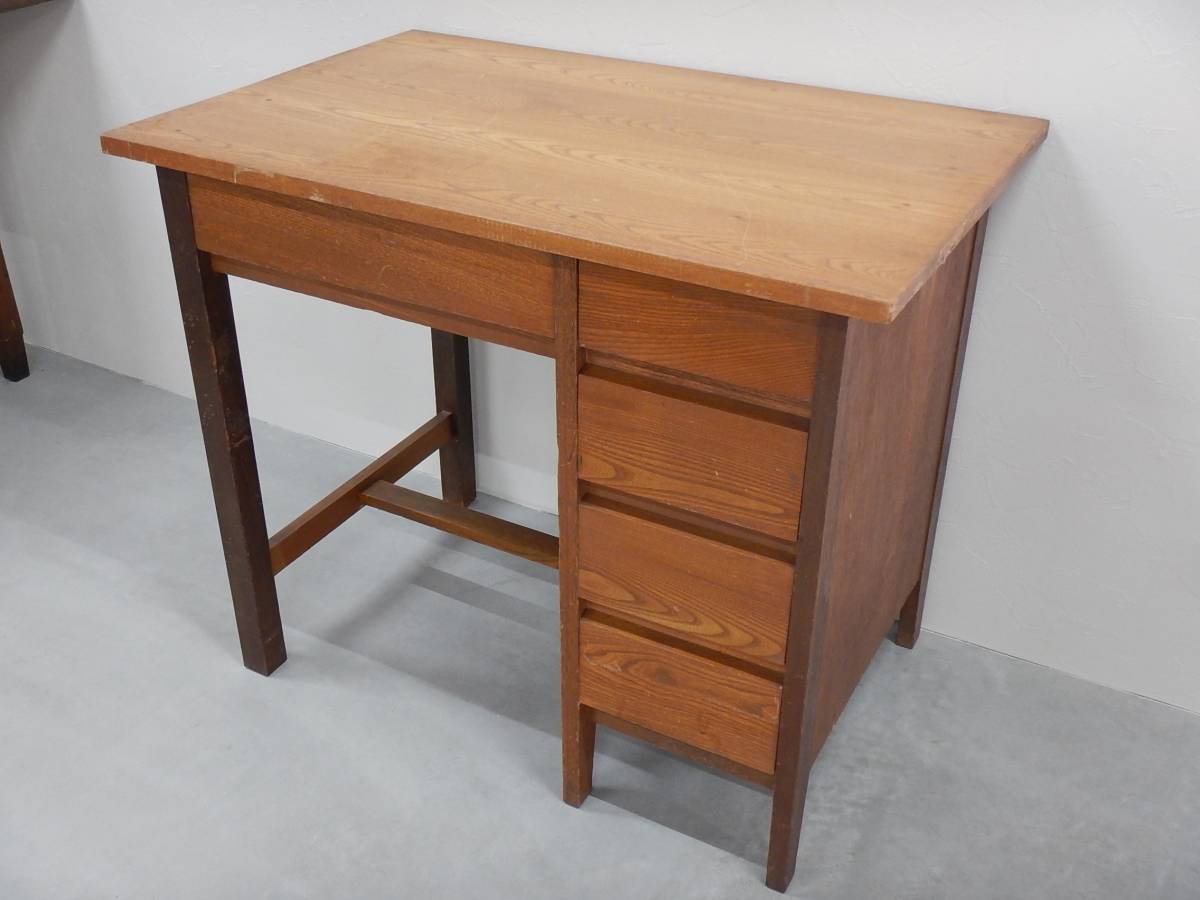 アンティークデスク 昭和学習机 日本家具 昭和 家具 デスク オフィス 木工 昭和レトロ ヴィンテージ 古民家 片袖机 事務机 学習机 当時物 レトロ