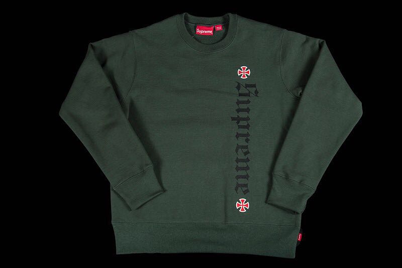 新品 希少size SUPREME Independent Fuck The Rest Crewneck XL Olive オリーブ スウェット インディペンデント