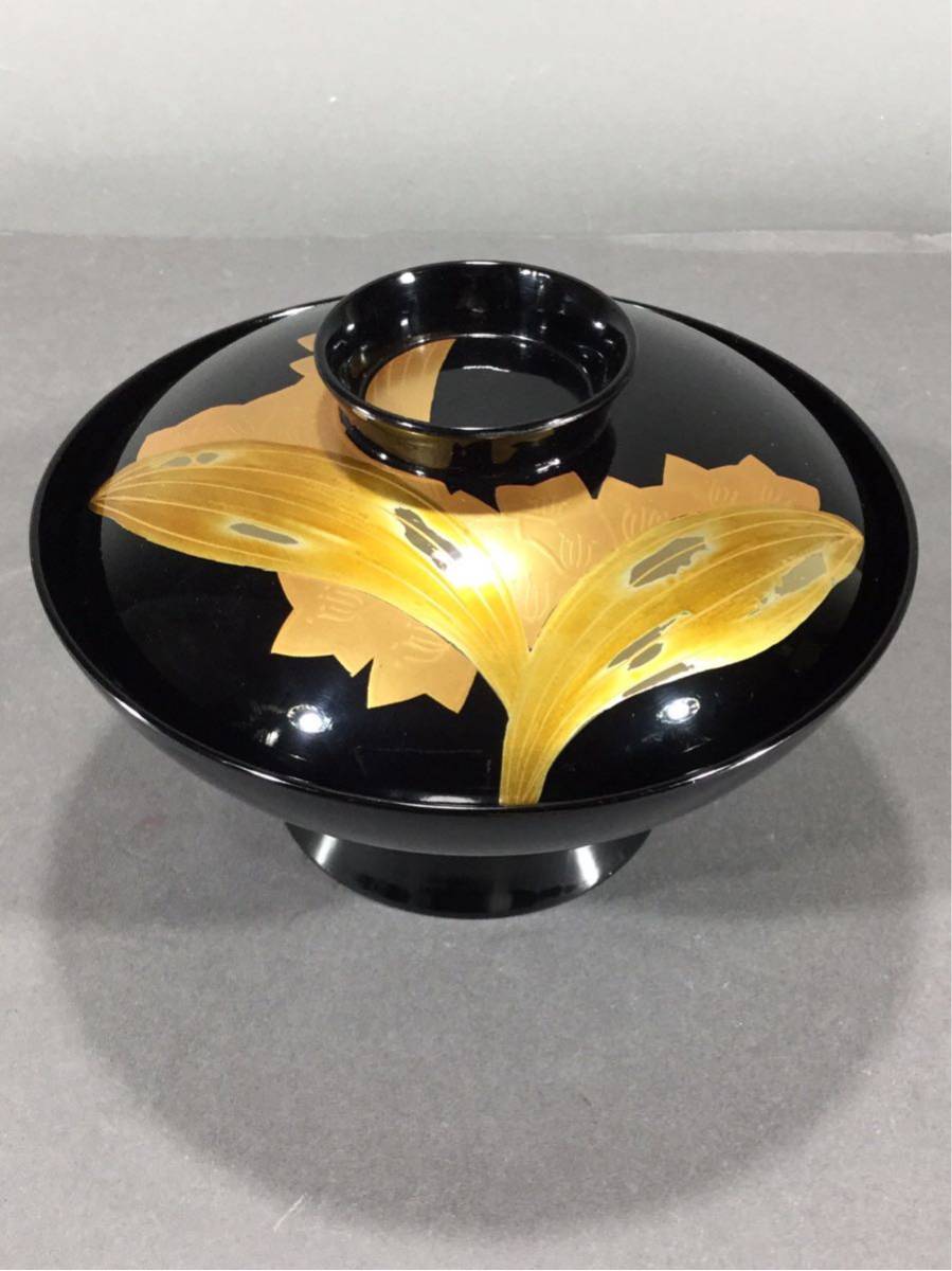 輪島塗 蒔絵 煮物椀 天然木 五客揃