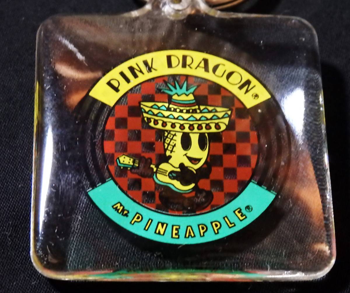 ◇クリームソーダ アクリル ミスターパイナップル キーホルダー 美品 レア 当時物 ロカビリー ピンクドラゴン◇
