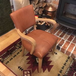 トラックファニチャー FURROWED-LEATHER ARM CHAIR トラック 