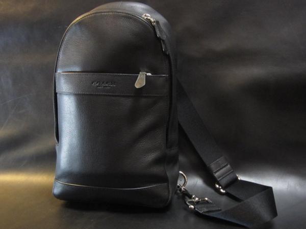 本物箱付■COACHコーチ■ボディバッグ レザー CHARLES 54770 黒 ■新品/本革