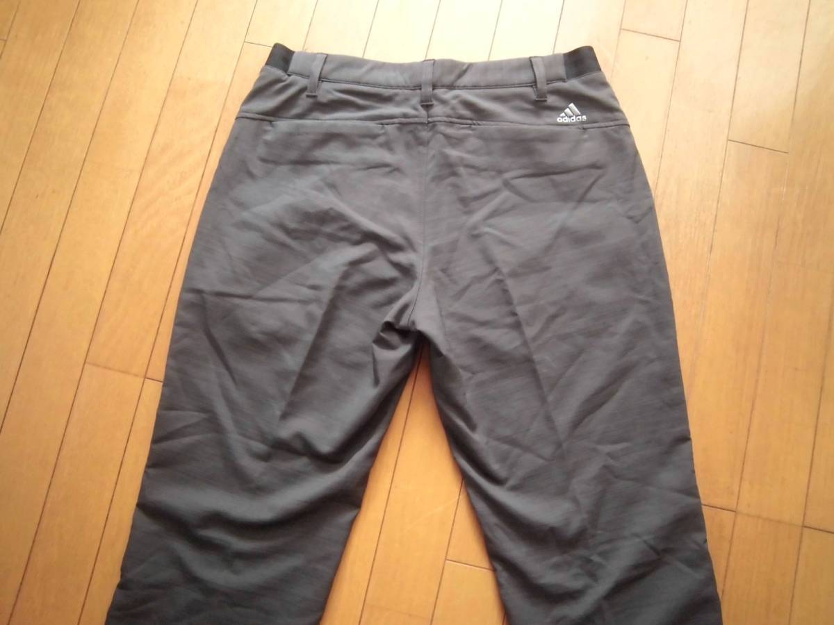 新品アディダス●保温・ストレッチ/フォールウェイトへザーパンツ●BK/82