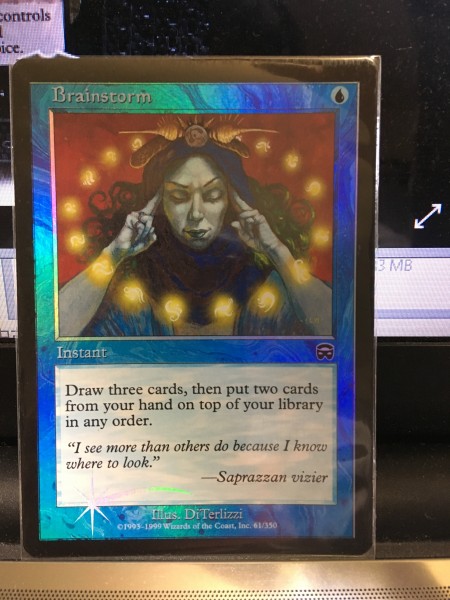 MTG日本語FOIL《渦まく知識⁄Brainstorm》[MMQ] メルカディアン 渦巻く