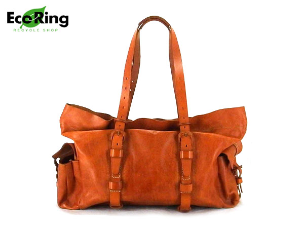 1円 ゲンテン genten レザー ボストンバッグ ブラウン CM340