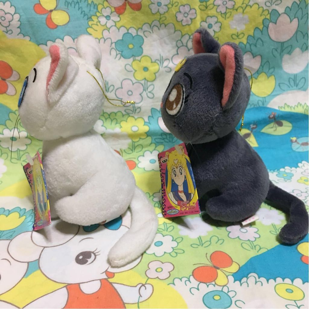 非売品 レア 1993年 セーラームーン ルナ アルテミス ぬいぐるみ 16cm