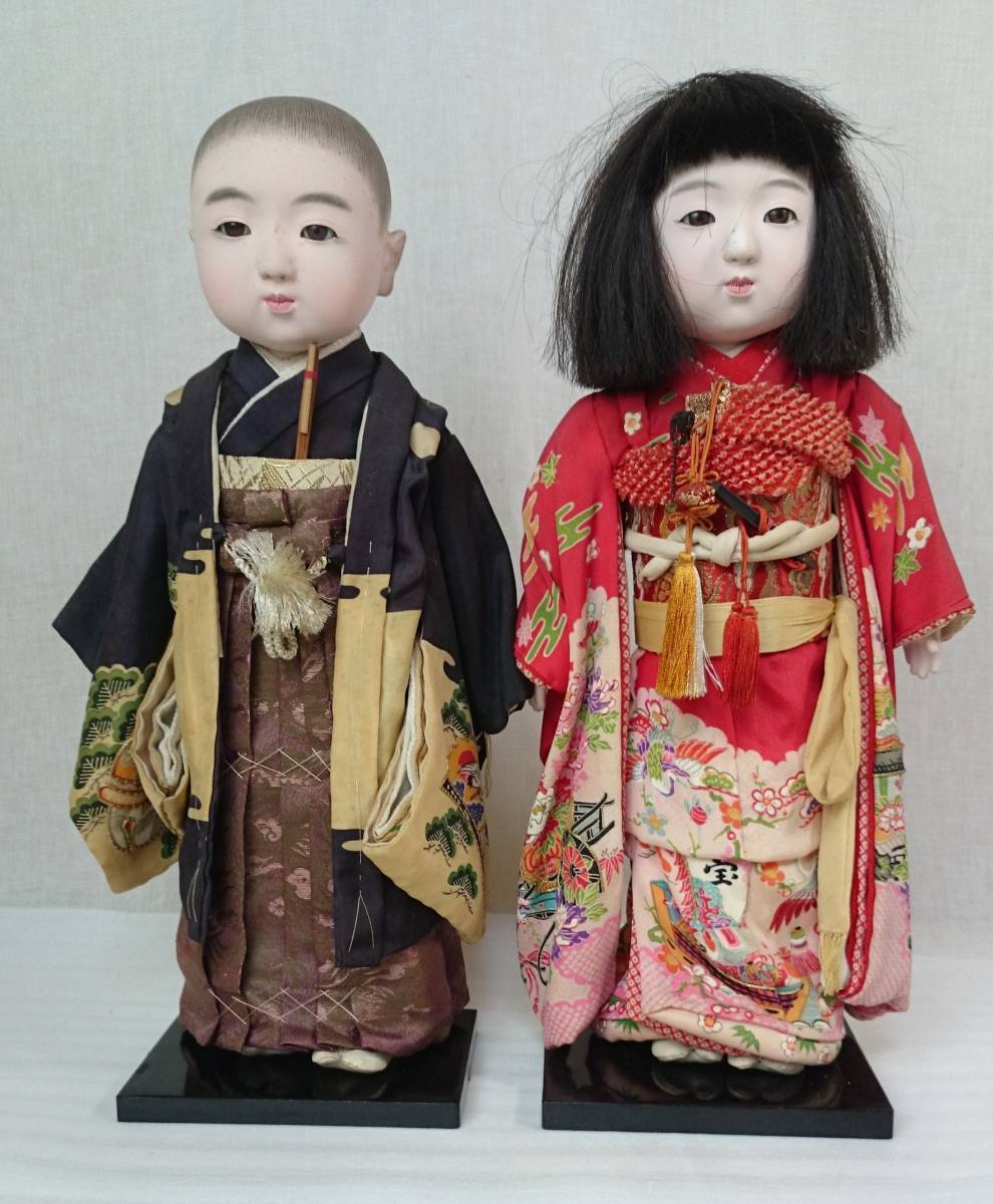 市松人形 男の子 女の子 メルカリ 年代物市松 男の子女の子2体 古 市松